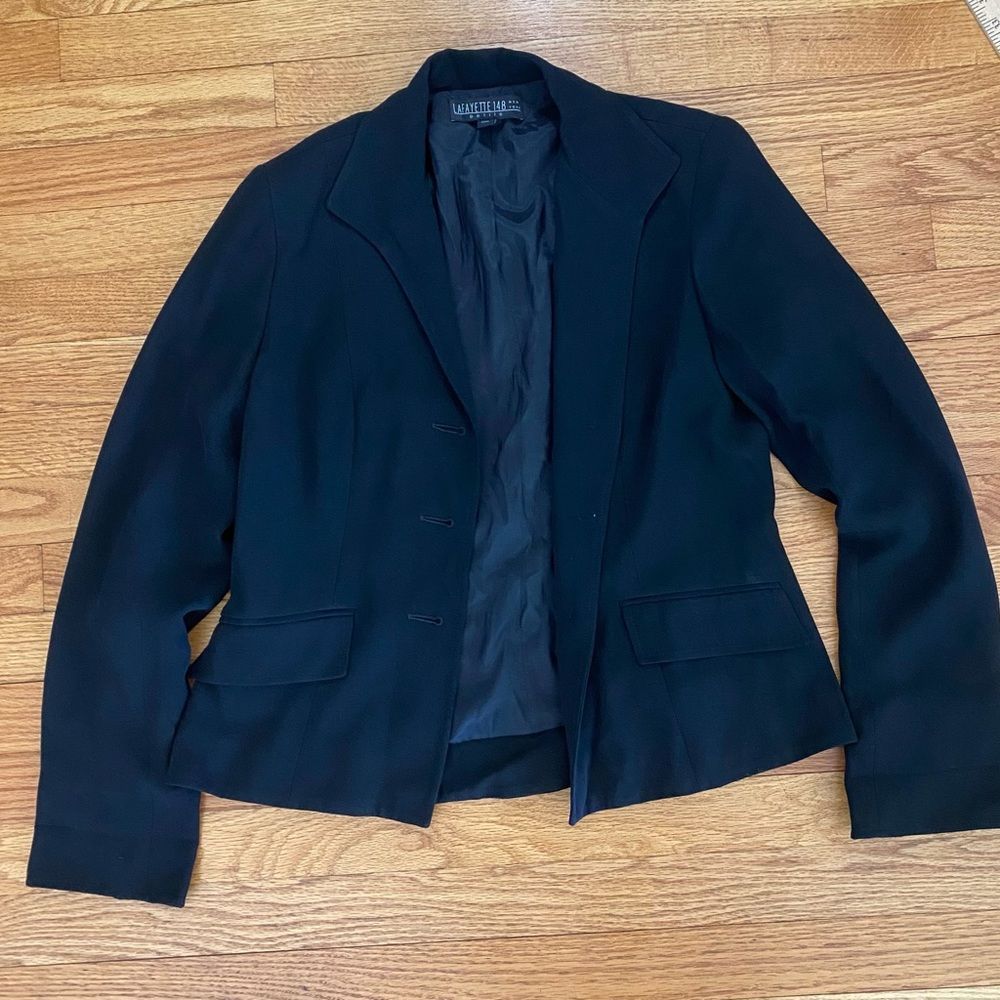 Lafayette 148 New York Petite Blazer, Size 6, Color BLACK